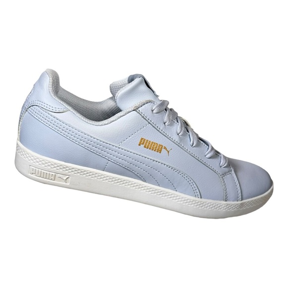 New Puma Smash Leather Halogen Light Blue Sneakers Women Size 11 Shoes - Picture 3 of 9